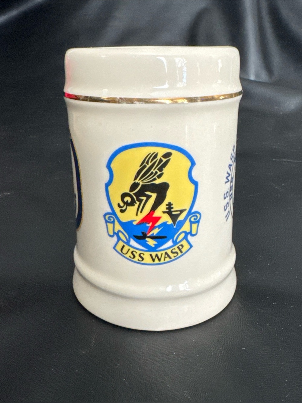 USS WASP (CV-7) Stinger Club LHD 1 US Navy Mug Stein
